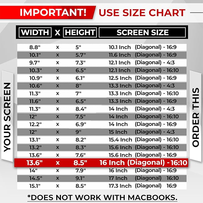 SightPro Magnetic Laptop Privacy Screen 16 Inch 16:10 - Image 8