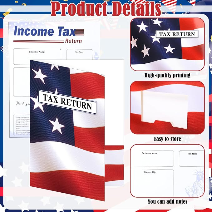 200 Pcs Tax Return Folders & Envelopes Set 9 x 12 Inch 100 Printed Envelopes - Image 3