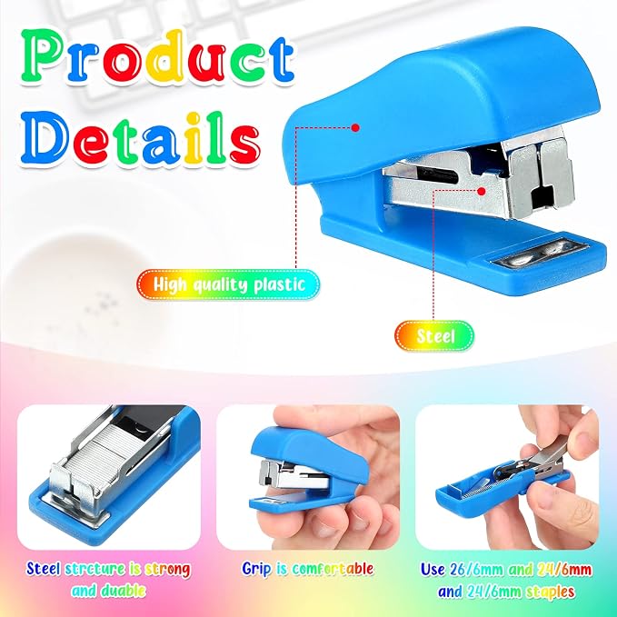 Fainne 30 Pcs Mini Stapler Bulk - Image 3