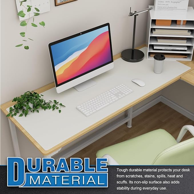 K KNODEL Large Office Leather Desk Mat, Mouse and Keyboard Pad, Computer and - Image 3