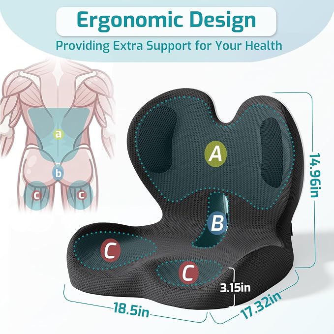 Ergonomic Seat Cushion, Office Chair Cushion - Image 7