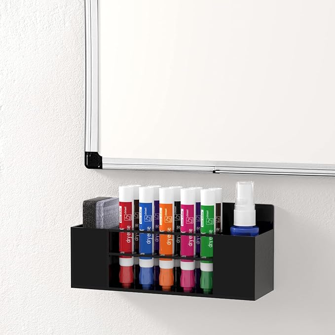HBlife 2 Pcs Acrylic Magnetic Dry Erase Marker Holder - Image 5