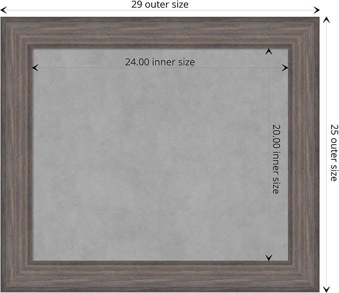 Amanti Art Grey Framed Magnetic Board 25x29 Medium Vision Board - Image 4