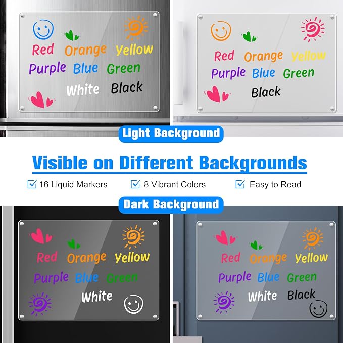 Liquid Chalk Markers Magnetic Wet Erase Markers - Image 4