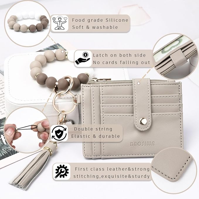 BAOSIWA Silicone Bracelet Keychain Wallet - Image 3