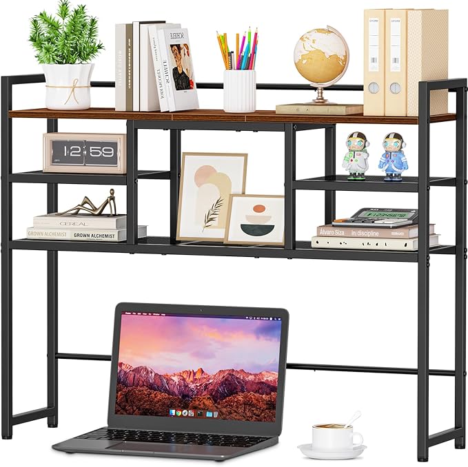 Snughome Desk Shelf, 38.6" Desktop Bookshelf, Desk Hutch Dorm, Countertop by Snughome
