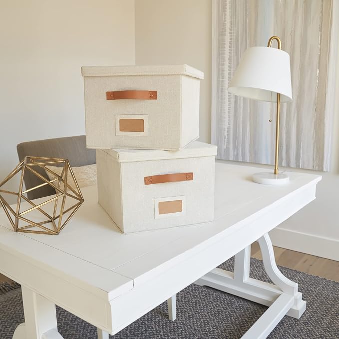 Decorative File Organizer Box Set of 2 - Image 3