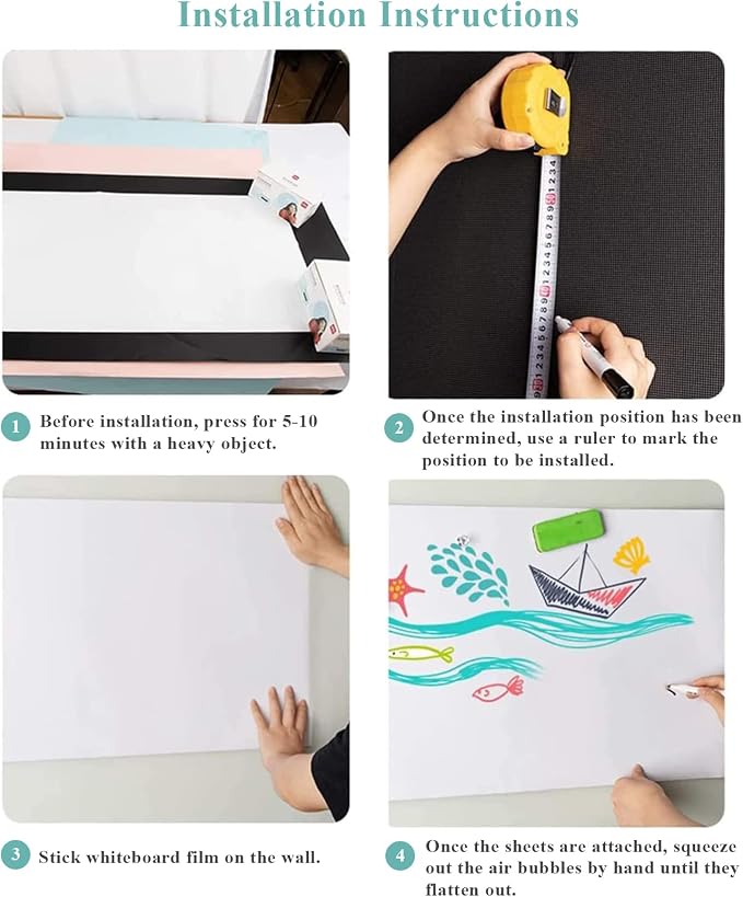 Self-Adhesive Office Whiteboard Sticker: 16" x 24" Magnetic Receptive Dry Erase - Image 6