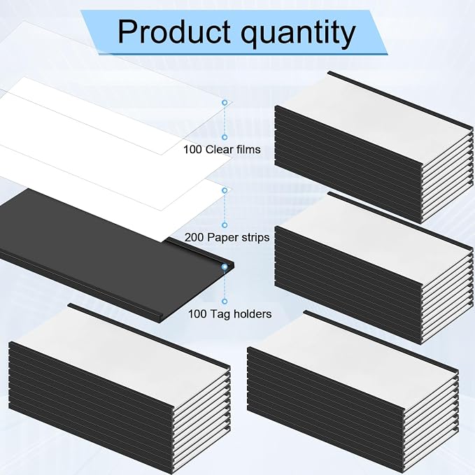 Fulmoon 100 Sets Magnetic Label Holders 4 x 2 Inch C Channel Label Holders - Image 3