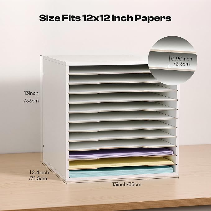 Caydo 12x12 Paper Storage Organizer - Image 2