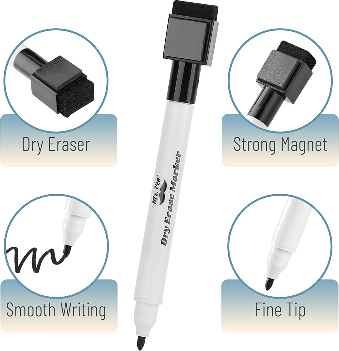 Mr. Pen- Magnetic Dry Erase Markers, 8 Pack - Image 4