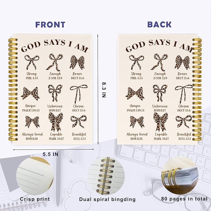 THDSE Bible Journal for Women, Christian Prayer Journal Leopard Notebook Gifts - Image 5