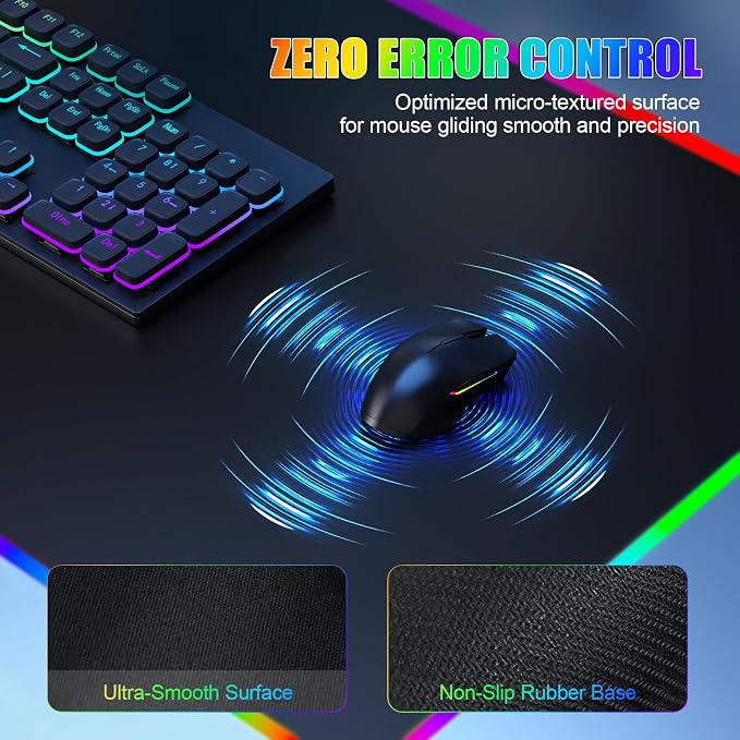 RGB Mouse Pad with Foldable Phone Stand Wireless Charger, 31.5"x11.8" XL Gaming - Image 5