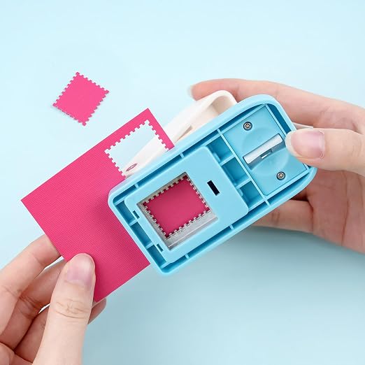 2Pcs Postage Stamp Punch, Rectangular Embossed Edge Shape Paper Punch, Square - Image 7