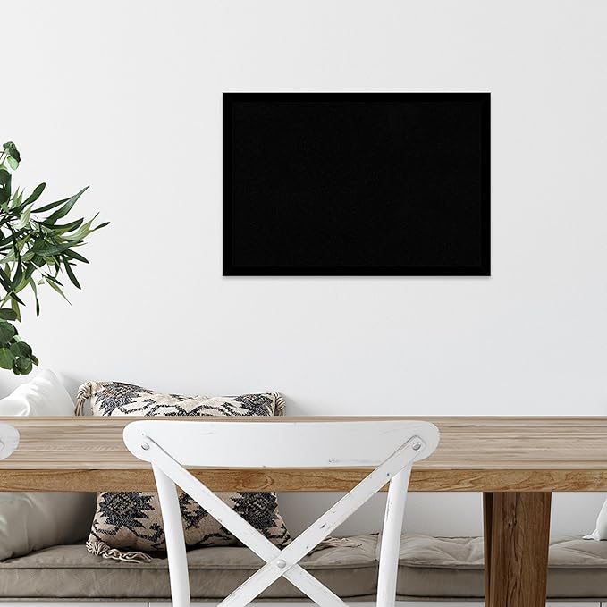 Amanti Art Black Cork Board for Wall, 13x19 Vision Board with Black Wood Frame, Small Corkboard Office Decor for Home Organization, Modern Corkboard Pinboard to Display Items for Home Organization in-DeskLoop Office
