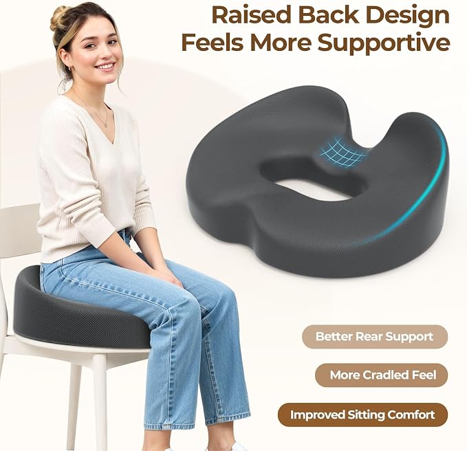 TushGuard Ergonomic Donut Pillow Seat Cushion - Image 6