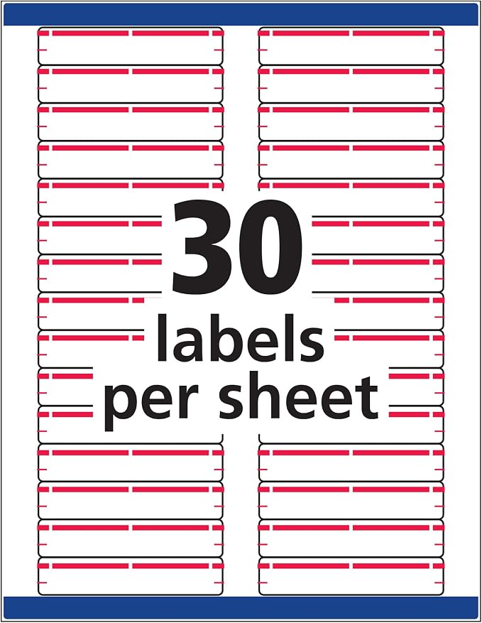 Avery TrueBlock File Folder Labels, 2/3" x 3-7/16", 5 Packs, 500 Printable - Image 5