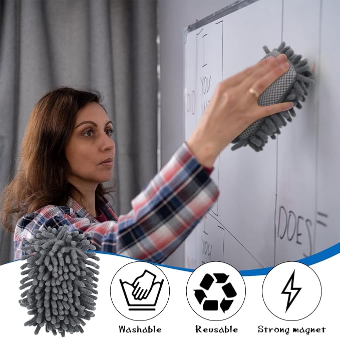 Epakh 8 Pcs Dry Erase Eraser Magnetic Microfiber Shag Whiteboard Eraser - Image 4
