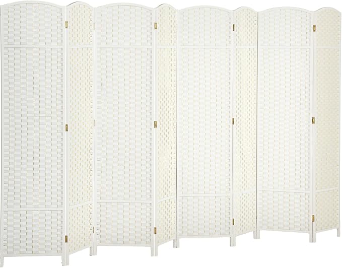 HOMCOM Room Divider, 8 Panel Folding Privacy Screen, 5.6' Tall Freestanding by HOMCOM