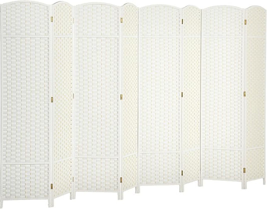 HOMCOM Room Divider, 8 Panel Folding Privacy Screen, 5.6' Tall Freestanding by HOMCOM