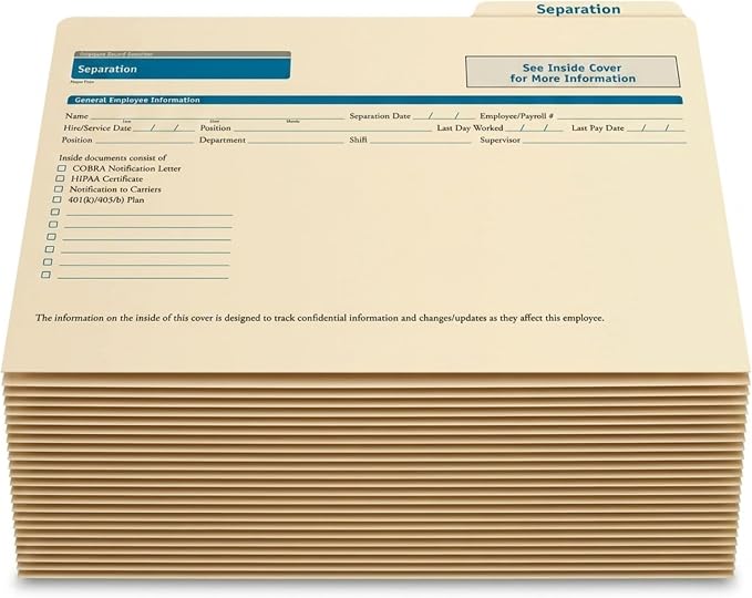 ComplyRight Separation Folder, Document Filing Folder - Image 7