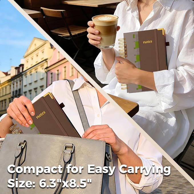 XYark A5 Hardcover Spiral Notebook, 6.3"x8.5" College Ruled Notebooks - Image 8