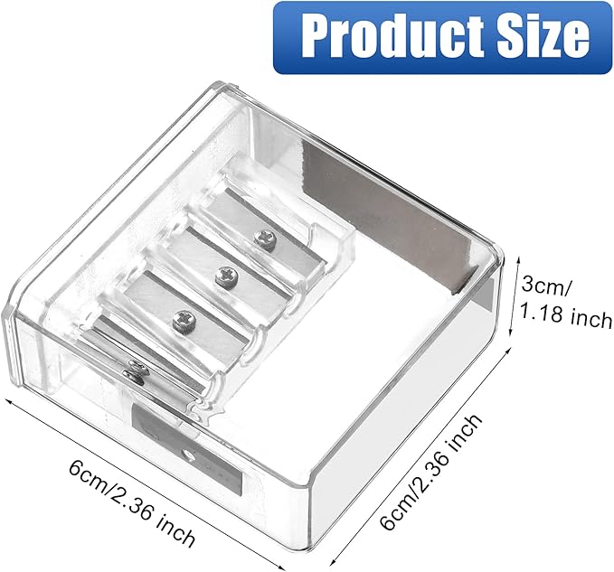 2 Pieces Carpenter Long Point Manual Pencil Sharpener - Image 2