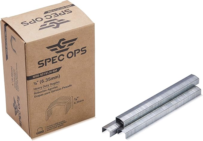 Spec Ops Tools 1/4" Staples for M68E Plier Stapler, 000 Pack, 3% Donated to by SpecOps