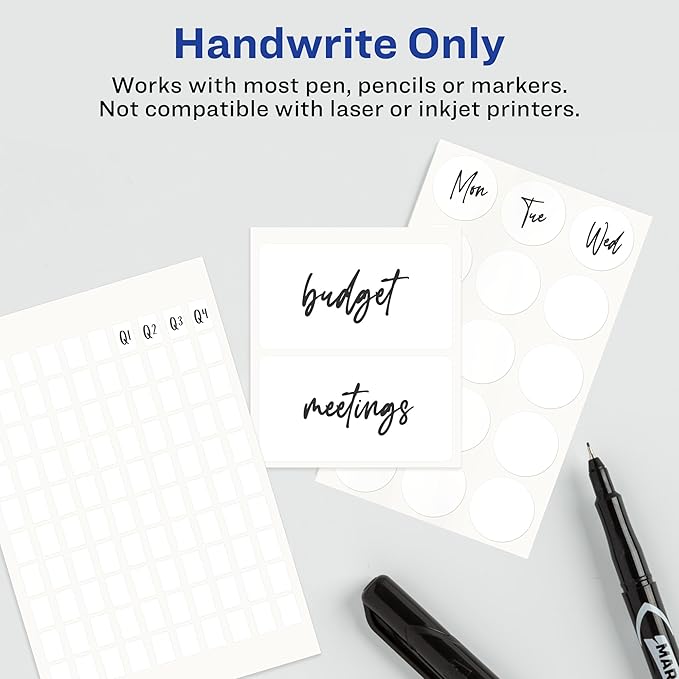 Avery Multi-Use Removable Labels, 1/2" x 3/4", Non-Printable, 525 Blank Labels - Image 3