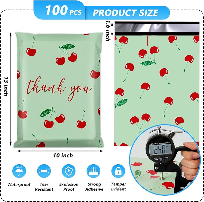 Thank You Poly Mailer 10x13 Inch 100 Pcs, Waterproof and Tear-Resistant - Image 2