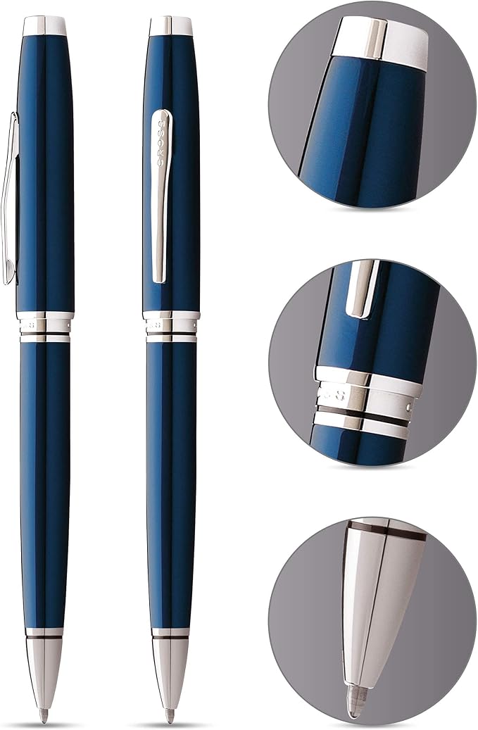 Cross Coventry Blue Lacquer Ballpoint Pen-DeskLoop Office