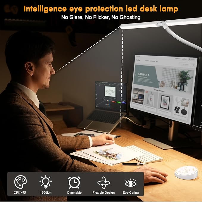 Pzloz Led Desk Lamp for Office Home - Image 4