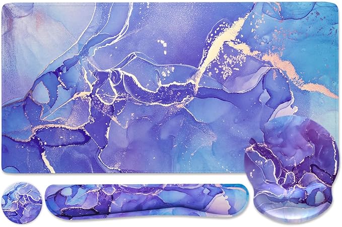 4-in-1 Gaming Mouse Pad Wrist Support Set，Desk Pad + Mouse Pad by Youarenoble