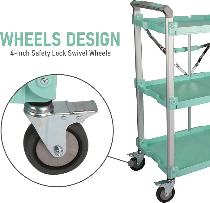 Olympia Tools 89-353 Pack N Roll Collapsible Service Cart, 300LB Capacity - Image 7