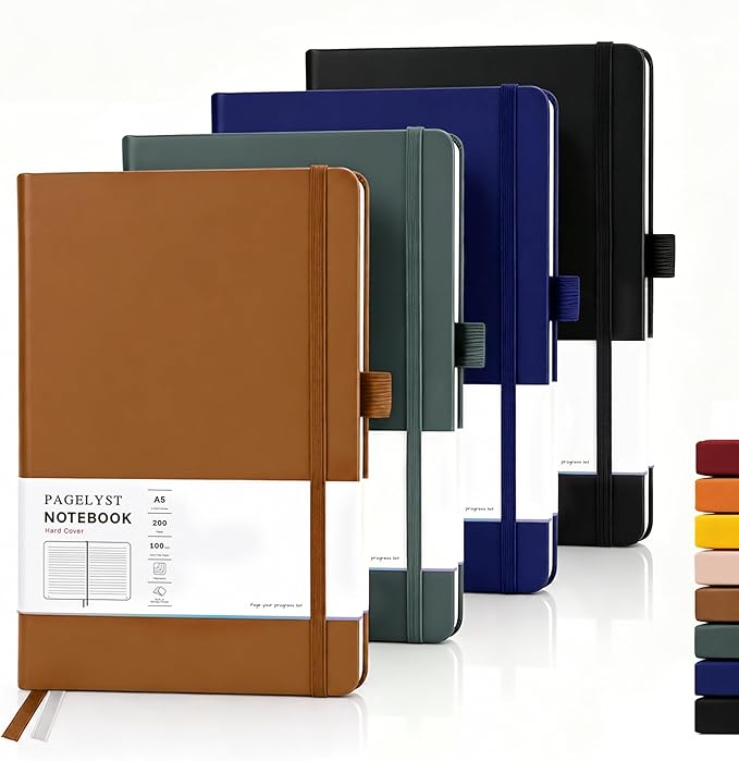 PAGELYST Lined Journal Notebook, 4 Pack Leather Journal by Unknown