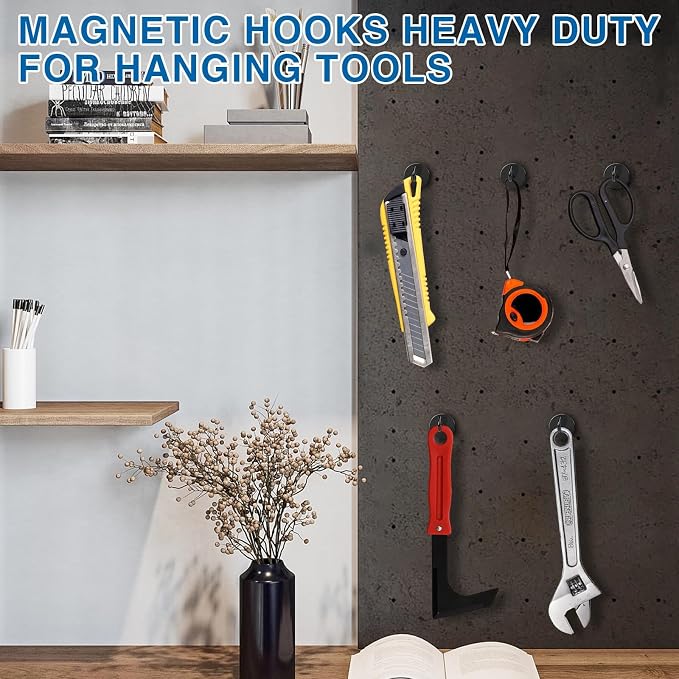LOVIMAG Magnetic Hooks for Cruise Cabins, 50lbs Black Magnetic Hooks for - Image 7