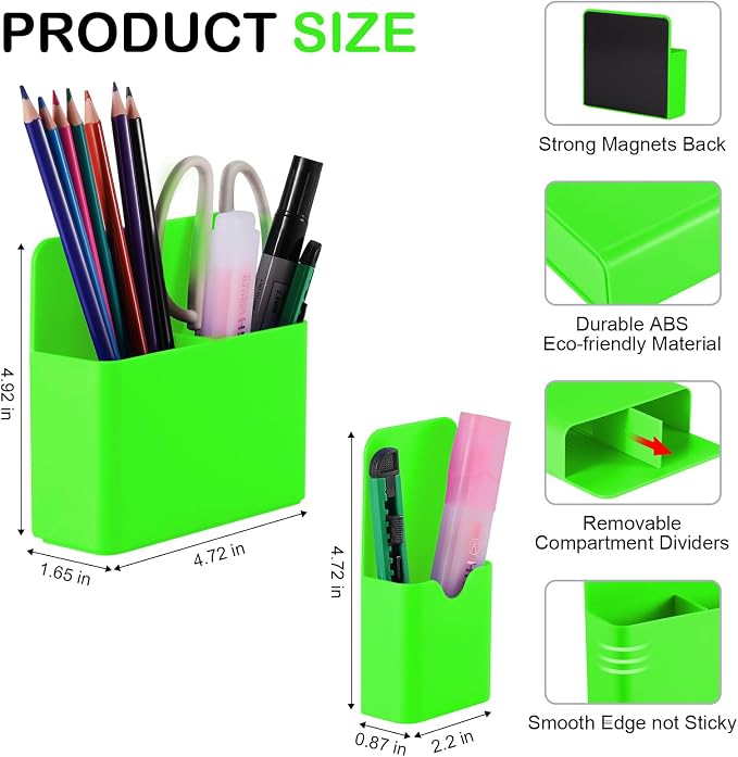 KITANIS Magnetic Pen Holder, 2 Pack Magnetic Dry Erase Marker Holder - Image 2