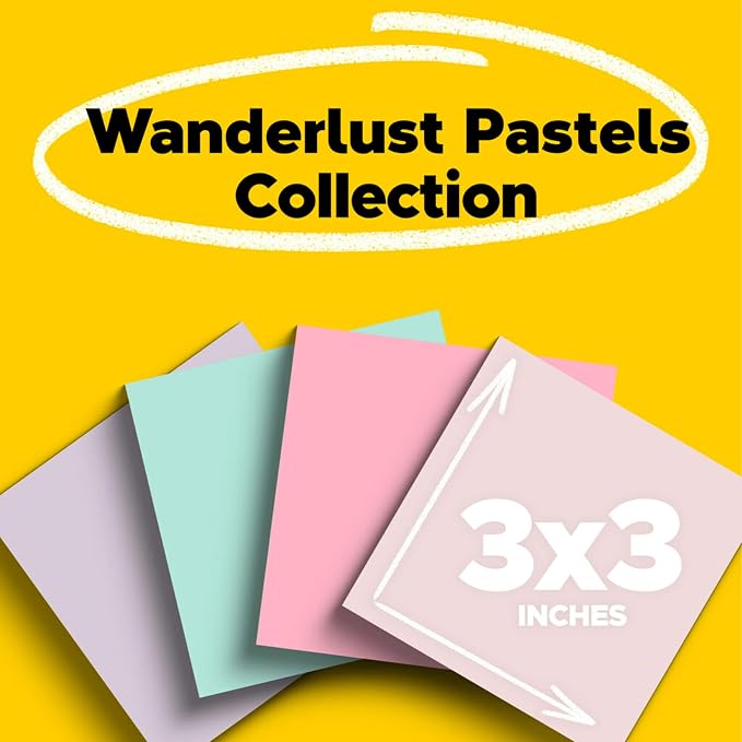 Post-it 100% Recycled Super Sticky Notes, 4 x 6 in, 4 Pads | School Supplies - Image 2