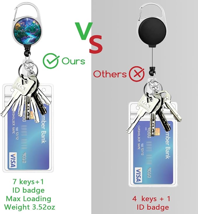 Piefly Lanyards for Id Badges, Fireflies Forest Badge Holder - Image 6