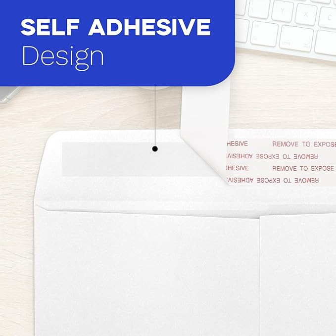 10x13 White Envelopes Self Seal 100 Pack, Goefun 80GSM Paper Security Catalog - Image 3
