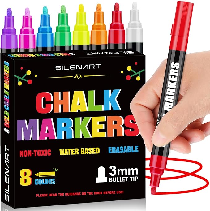 SILENART Liquid Chalk Markers for Blackboard by SILENART-THEARTOFSILENCE