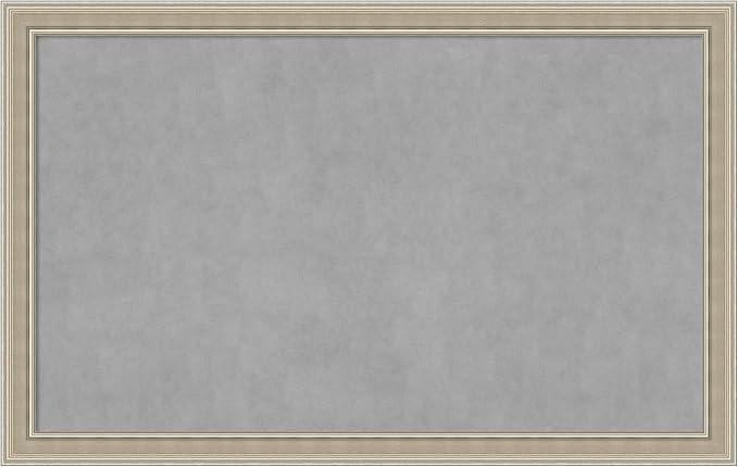 Amanti Art Silver Framed Magnetic Board 28x44 Large Vision Board by AmantiArt