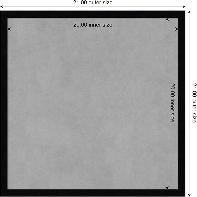 Amanti Art Black Framed Magnetic Board 21x21 Medium Vision Board - Image 4