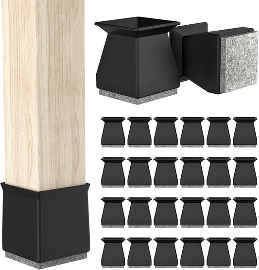 Square Chair Leg Protectors for Hardwood Floors, .7/8" by ComeHomeWithMe