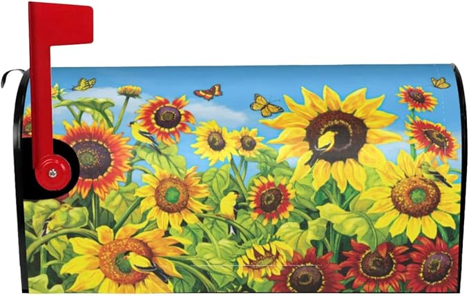 Sunflowers Mailbox Cover by Yomane