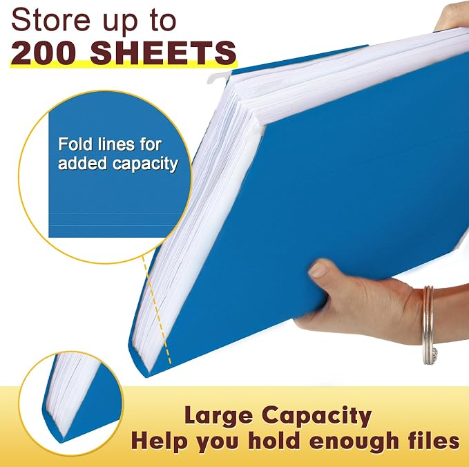 HERKKA Hanging File Folders, 30 Pack Reinforced Letter Size Hanging Folders - Image 6