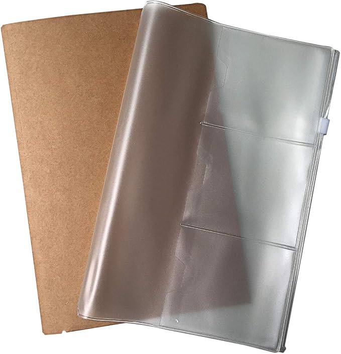 Wanderings Clear Zipper Case and Kraft Card Holder by Wanderings