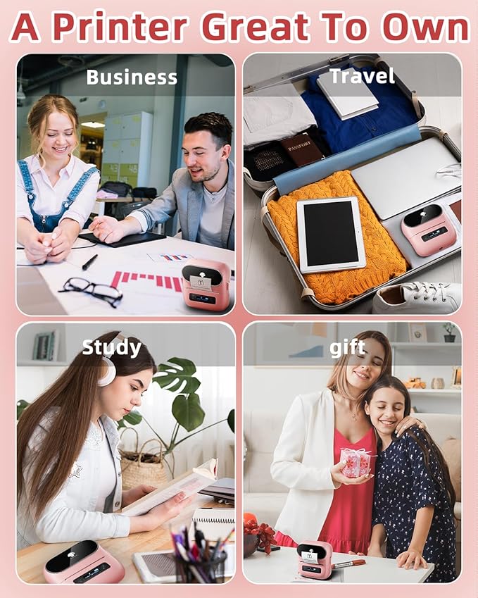 Phomemo M220 Bluetooth Label Maker Machine,Label Printer for Small Business, Office, Home & School, Portable Label Maker with 200+ Templates,100+ Fonts,1000+ Icons, Compatible with Phone, PC-DeskLoop Office