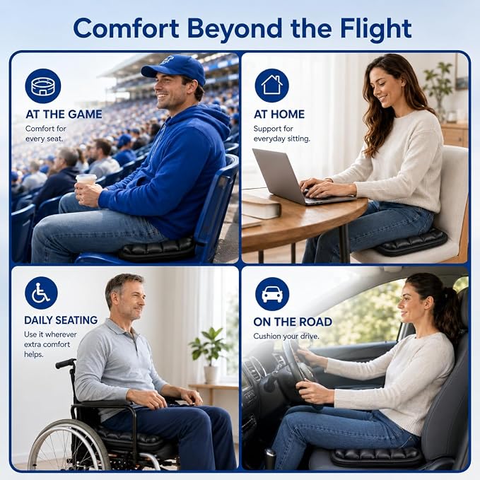 Airplane Seat Cushion, Air-Cell Travel Cushion - Image 6