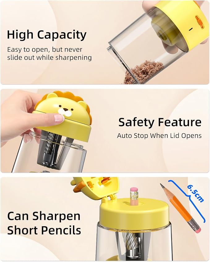 ZMOL Electric Pencil Sharpeners, Lion Pencil Sharpener - Image 9